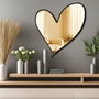 Wallity Ozgl517 Espejo Decorativo Dorado 43x48 cm Elegante Sofisticado Para Hogar